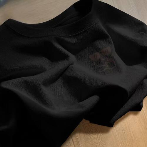 短袖男2025夏季新款重磅潮流宽松休闲版t恤男士大码白色ins半袖 - 图2