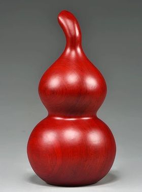 花梨木雕葫芦摆件实木雕刻福禄实心家居办公室装饰乔迁红木工艺品