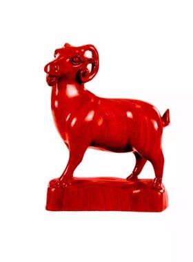 绿色木雕羊摆件家居实木雕刻工艺品客厅招财生肖羊风水绵羊装饰品