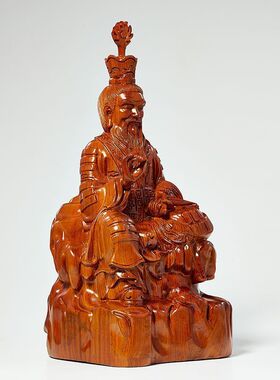 花梨木雕三清道祖神像摆件红木实木太上老君始祖元始天尊祖师供奉