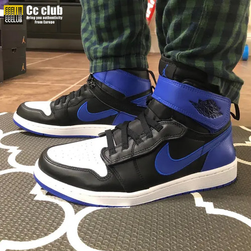 Air Jordan 1 AJ1 High FlyEase蓝黑拉链魔术贴篮球鞋CQ3835-041-图1