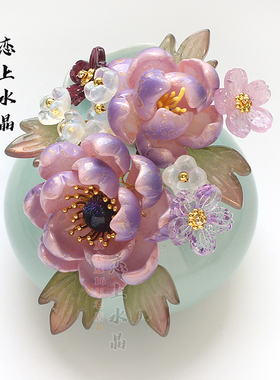 立体卷边月季花材料合辑非成品