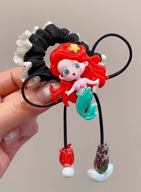 美人鱼儿童小肠圈韩版小女孩白雪公主皮筋女童扎头发绳学生发圈