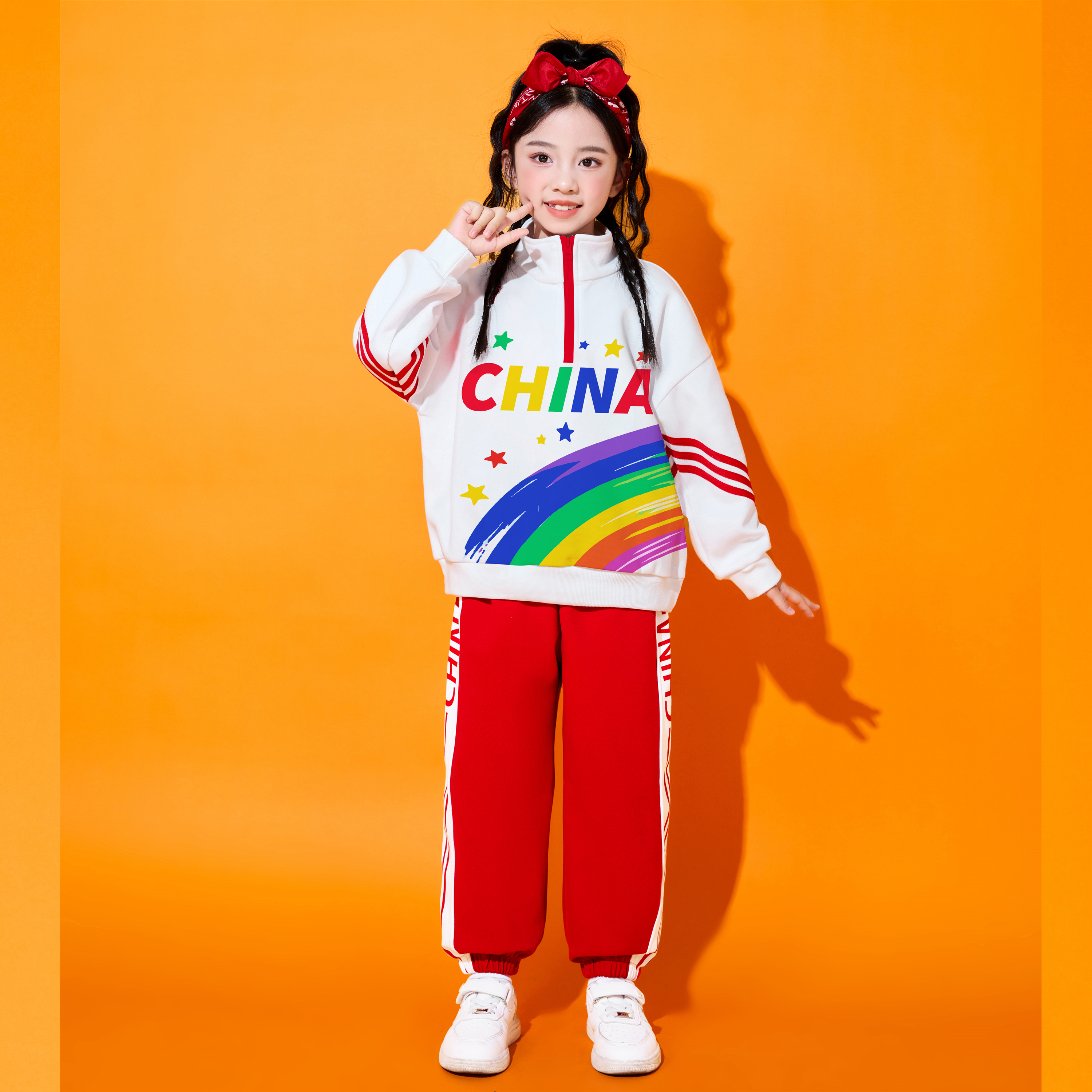 儿童演出服幼儿园舞蹈服元旦表演服小学生啦啦队运动会开幕式服装 - 图3