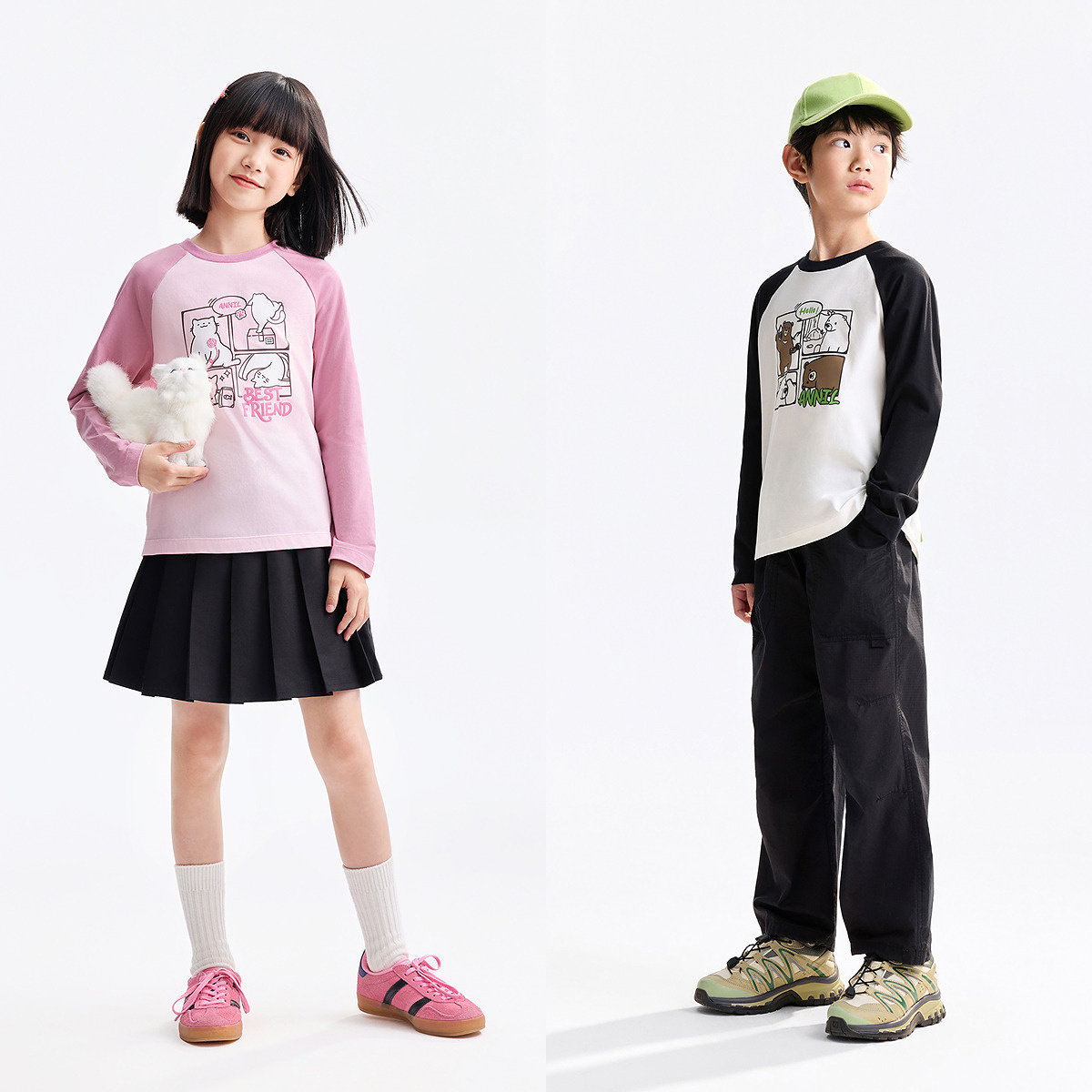 安奈儿童装男女童圆领长袖全棉针织衫秋新款,淘宝优惠券,粉丝福利购,淘宝优惠卷