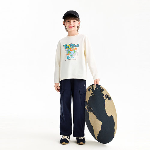 【商场同款】安奈儿童装男童圆领长袖T恤2026春新款弹力AB611025 - 图2