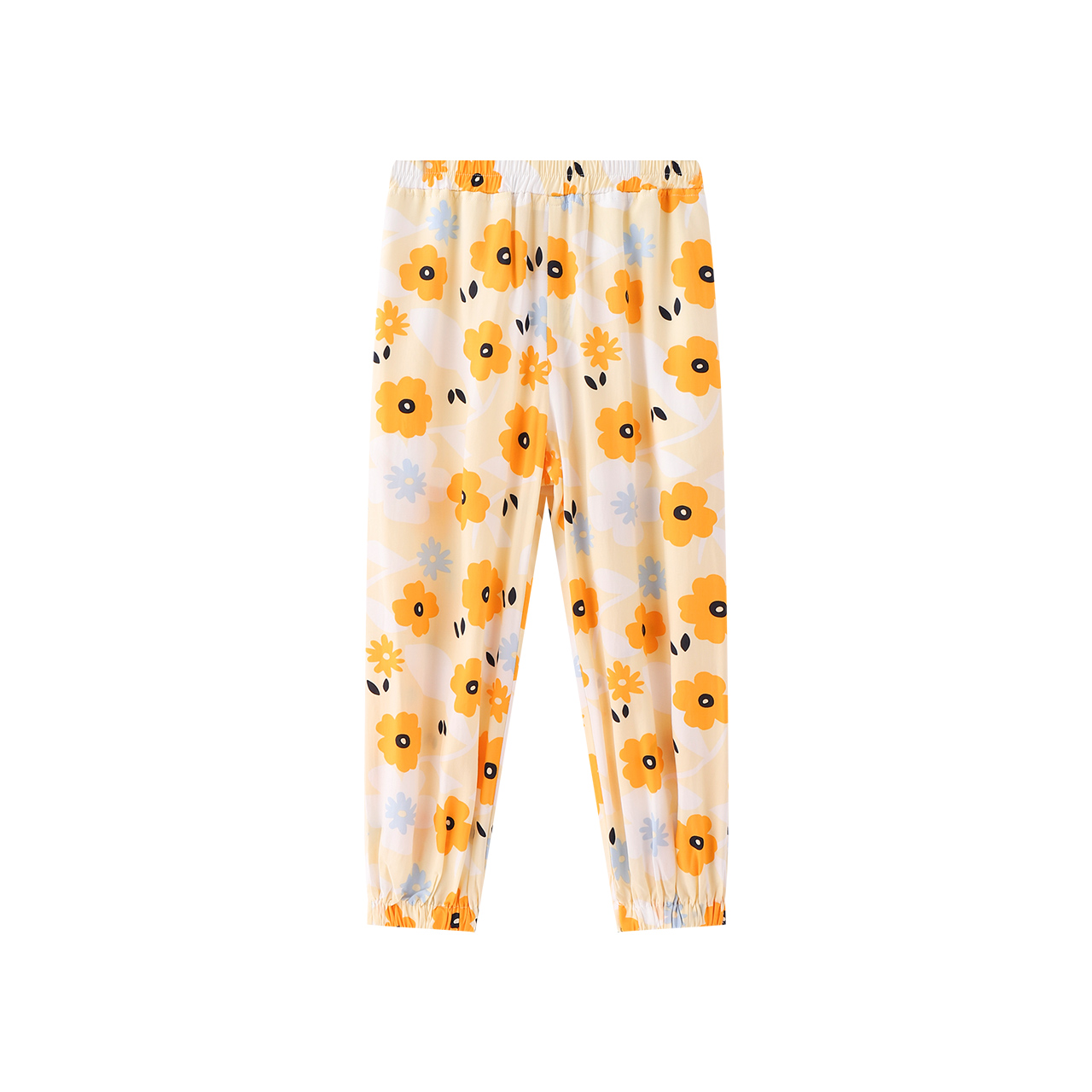 安奈儿旗舰店安奈儿童装女童防蚊裤夏季新款中大童洋气休闲长裤子轻薄透气3