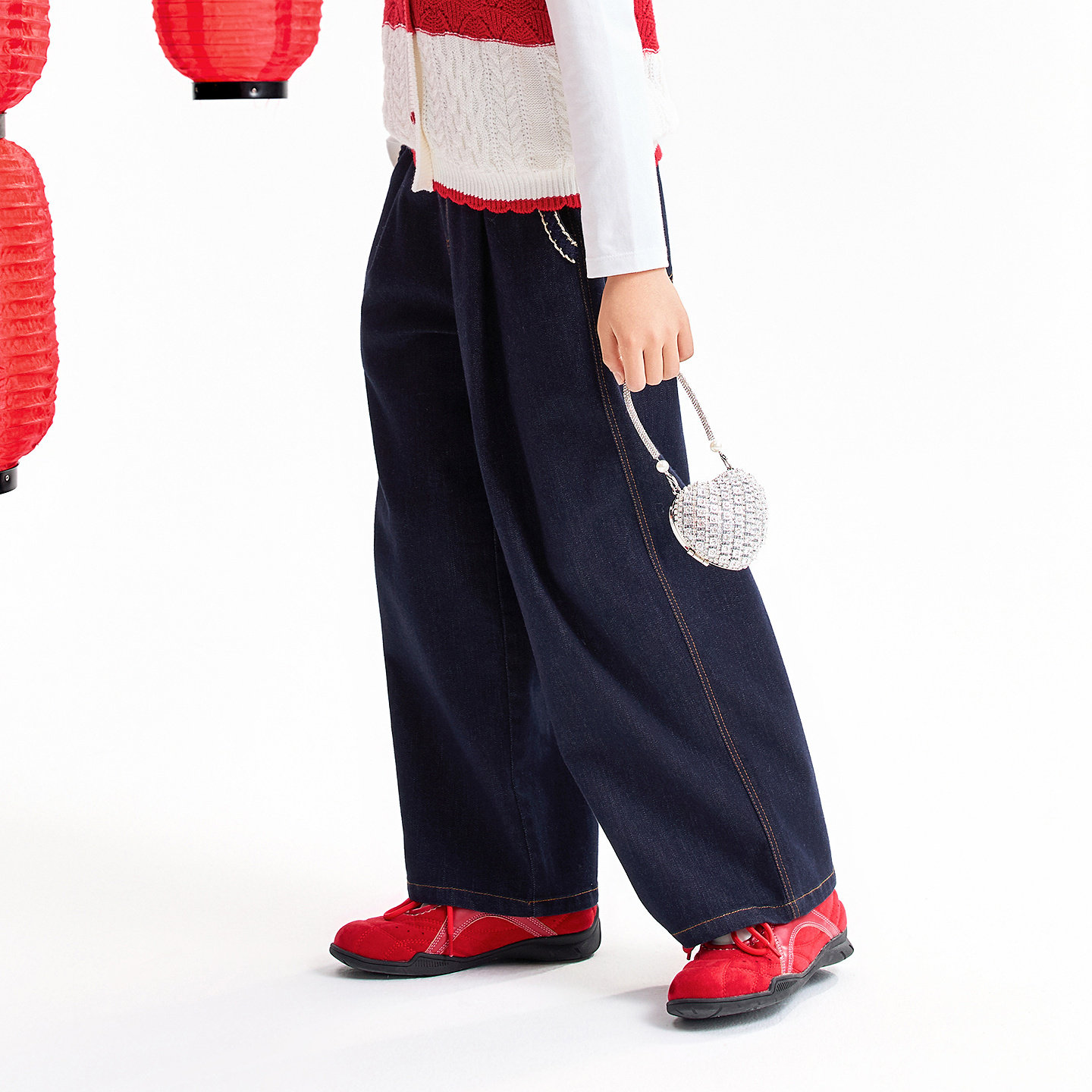 【商场同款】安奈儿童装女童牛仔裤2026春新款阔腿时尚AG616018,淘宝优惠券,粉丝福利购,淘宝优惠卷