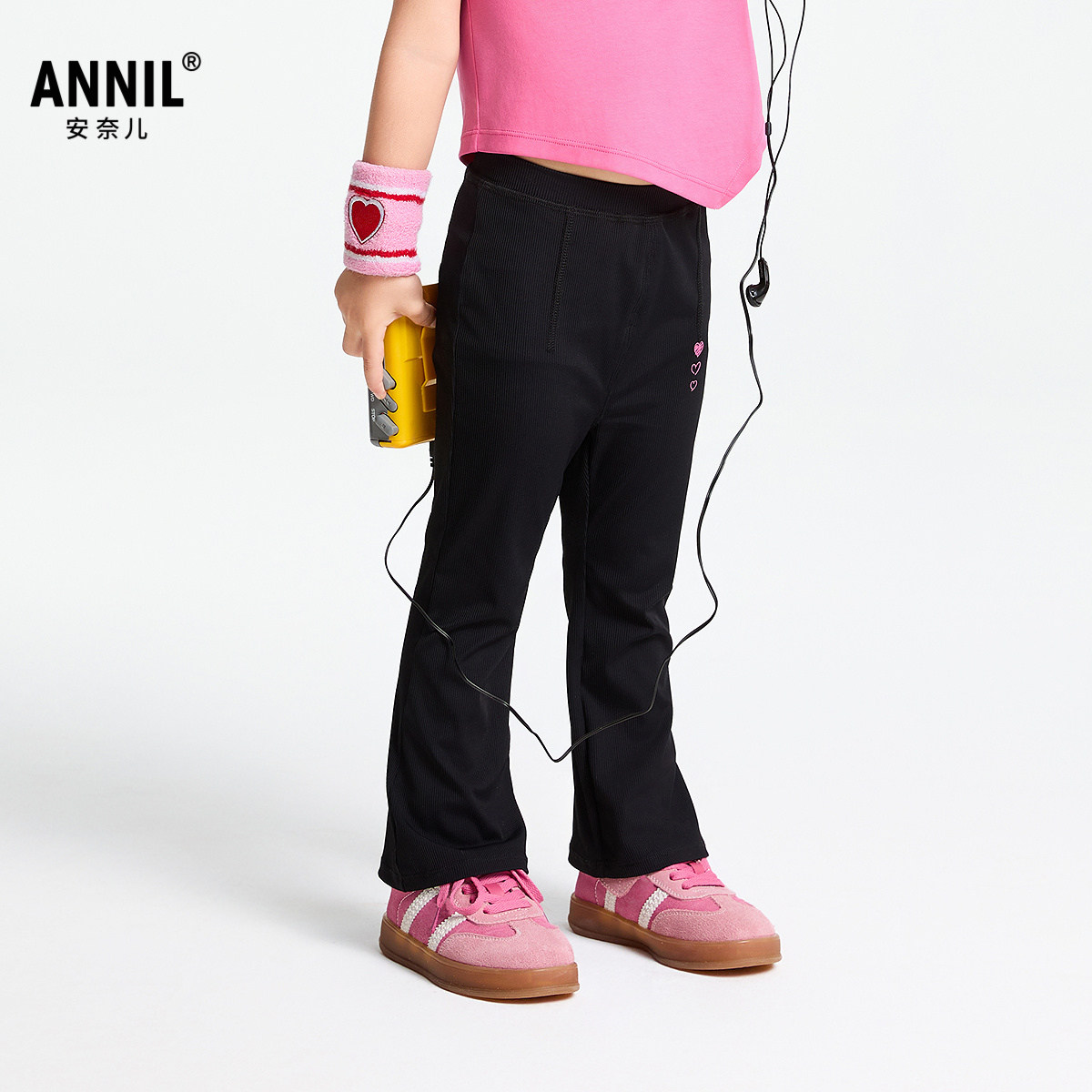 【商场同款】安奈儿童装女童裤子春新款休闲微喇长裤XG516547,淘宝优惠券,粉丝福利购,淘宝优惠卷