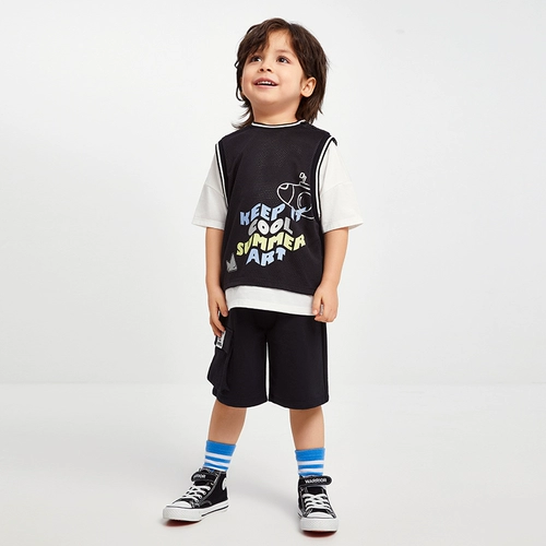 Детская летняя одежда, футболка с коротким рукавом, летний комплект, летние штаны, дышащий спортивный костюм