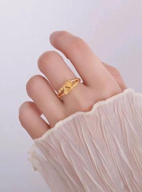 合金戒指 爱心双心戒指时尚气质求婚指环送女友老婆爱人礼物