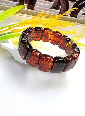 非金属亚克力手链 时尚百搭设计感精美DIY手链复古红色单圈