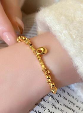 合金手链 新款碎金几两钱币福袋手串招财转运手链气质轻奢时尚