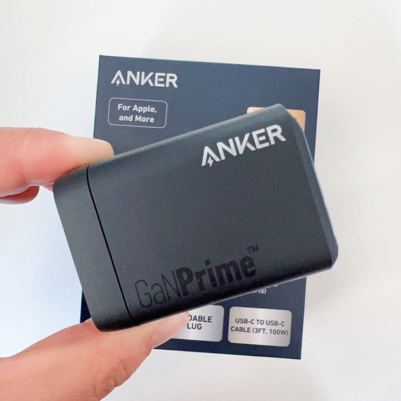 Anker安克全氮化镓100W大功率充电器三口PD快充67W适用苹果15promax华为手机平板笔记本电脑小巧折叠充电插头 - 图0