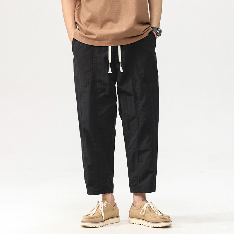 八分裤男休闲裤九分哈伦裤工装直筒宽松夏季薄款阔腿情侣运动短裤,淘宝优惠券,粉丝福利购,淘宝优惠卷