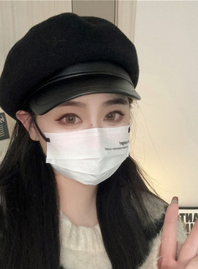 秋冬季逛街时尚气质贝雷帽女