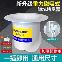 Toilet Deodorant Choke Plug in Squatting Pit Type Choke Plug Home Toilet Squatting Pan Urinal Cover Anti-Smearing God