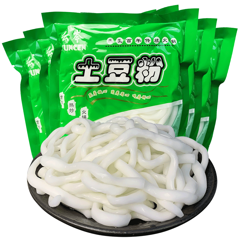 四川云岑土豆粉180g整箱酸辣粉砂锅/火锅/冒菜麻辣烫粉条50袋整件 - 图3