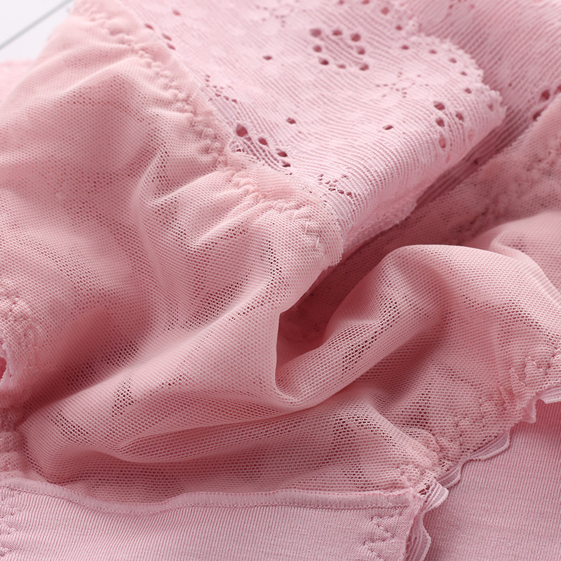 纯色莫代尔少女内裤精致性感无痕蕾丝舒适中低腰三角女士内裤,淘宝优惠券,粉丝福利购,淘宝优惠卷