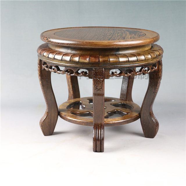 Wenge wood mahogany Chinese style bonsai fish tank ornaments jade