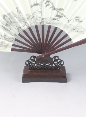 实木扇架扇托中式复古