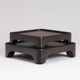 Ebony solid wood square rectangular vase bonsai jade seal teapot porcelain antique Buddha statue base wooden holder