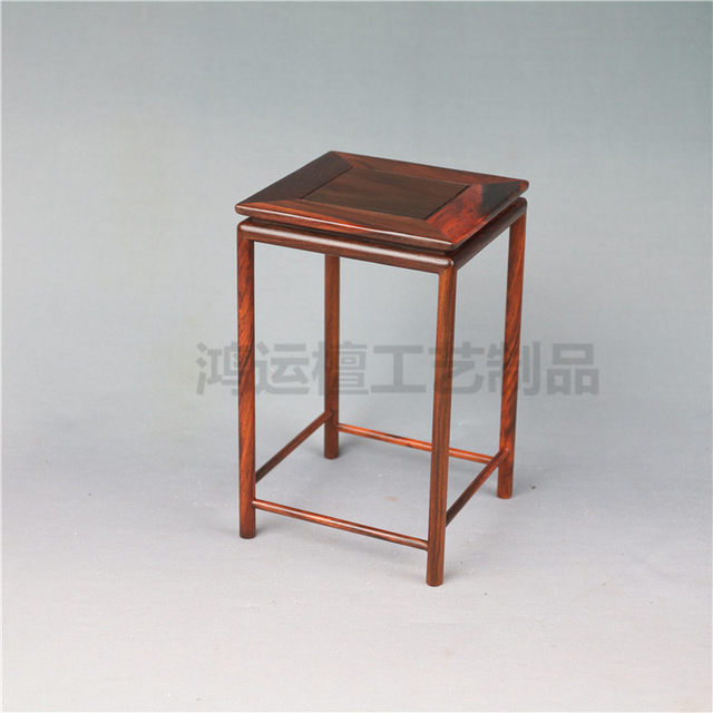 Mahogany Japanese style small square table bonsai stand base