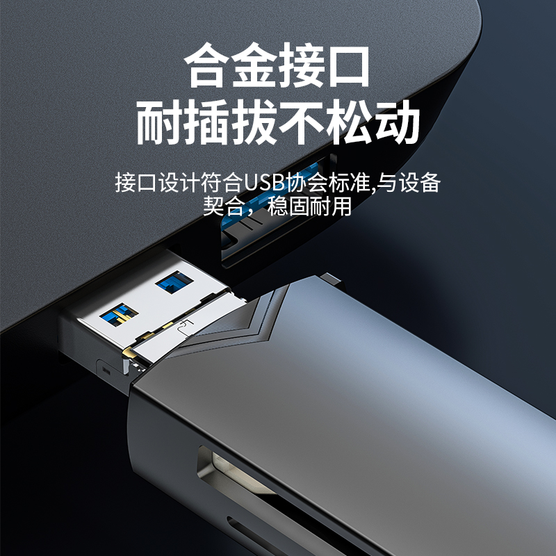 RNX读卡器usb3.0高速多功能合一sd内存卡ccd存储转换tf安卓typec电脑U盘两用otg车载通用适用于相机华为手机