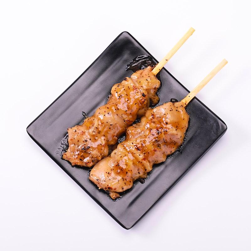 大成黑椒柠檬鸡肉串350g/袋 5支装 微波加热 烧烤串鸡腿肉串 - 图2