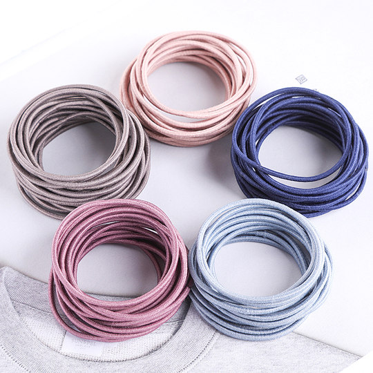 Black small high elastic rubber ring durable headband for men and women