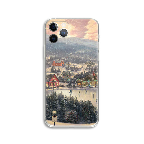 thomas kinkade 圣诞节快乐 圣诞夜景 插画油画文艺术生手机壳 F198 适用苹果17PROMAX 华为小米 VIVOoppo - 图3