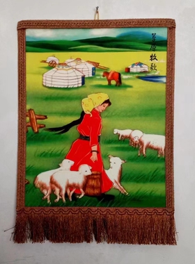 成吉思汗挂画蒙古包装饰画