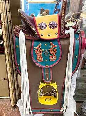 马鞍工艺品装饰纪念品实木摆件