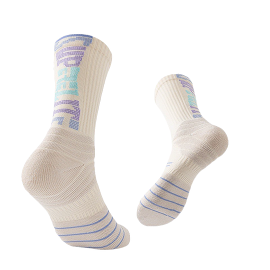 6 paires de chaussettes de basket pratiques en éponge absorbant les chocs, respirantes et absorbant la transpiration