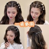New 100 lap double layer Liu Hai compiled hair clip female summer forehead Forehead side Cracked Hairpin Hairpin Clip Head Decorated Disc Hairdresser