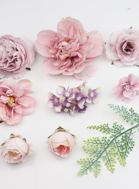 花朵头饰diy仿真花绢花