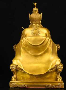 纯铜张天师铜像张道陵黄铜武当山祖师爷持剑龙虎山天师供奉坐像