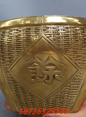 纯铜年年有余招财桌面手工摆件