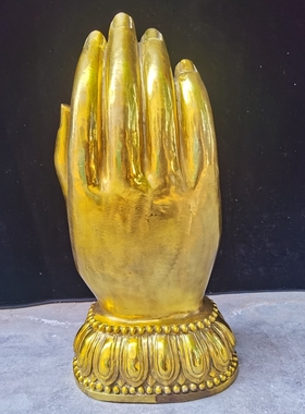 纯铜如来神掌佛手摆件工艺品