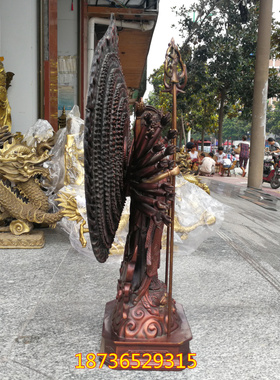 纯铜千手观音供奉摆件工艺品