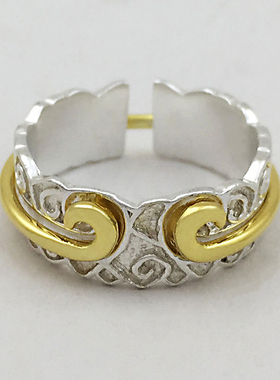 Born Free/奔放S925纯银流行饰品男女紧箍咒复古泰银情侣戒指指环