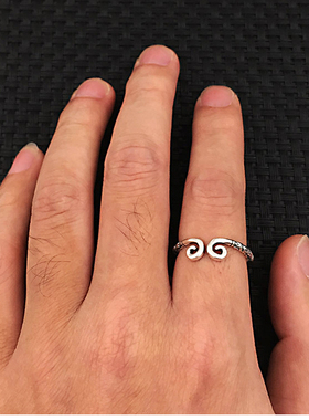 Born Free/奔放S925纯银饰品复古泰银男女紧箍咒戒指情侣个性指环