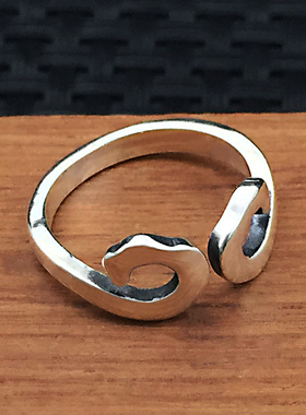 Born Free/奔放S925纯银流行饰品男女情侣紧箍咒复古泰银戒指指环