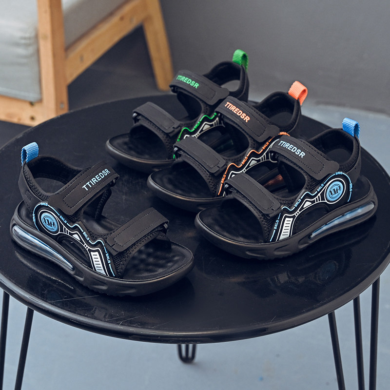 男童凉鞋2025新款夏季儿童软底防滑中大童男孩鞋子学生真皮沙滩鞋,淘宝优惠券,粉丝福利购,淘宝优惠卷