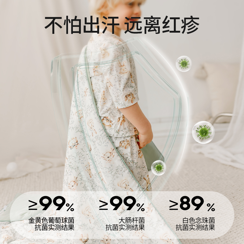 ELLE BABY初生婴儿夏凉被a类宝宝幼儿园专用空调被子儿童四季通用