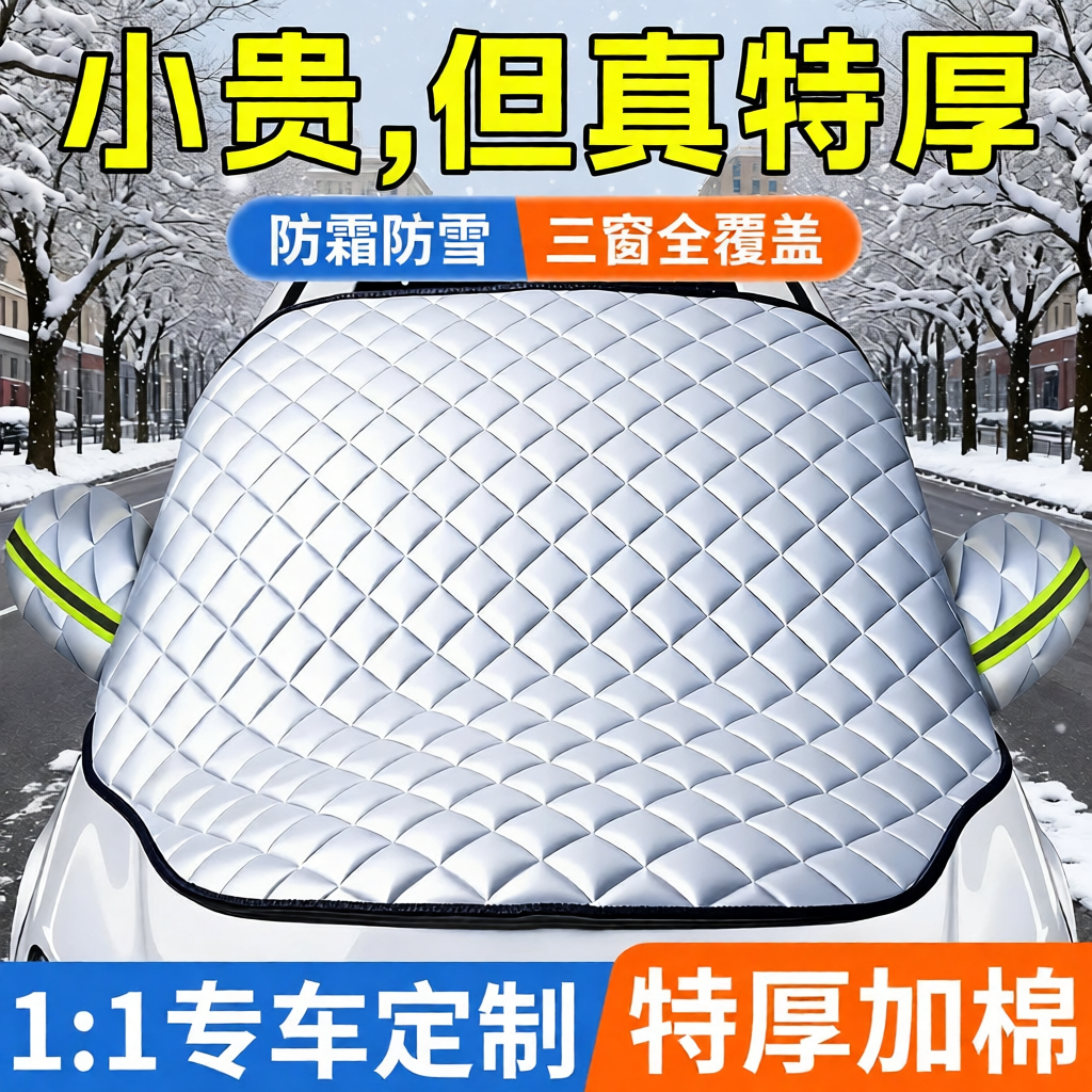 适用吉利星越星愿星瑞银河博越帝豪汽车前挡风玻璃防霜冻罩遮雪挡,淘宝优惠券,粉丝福利购,淘宝优惠卷