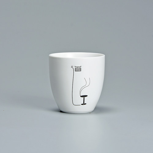 君器脂白禅意功夫茶杯套装陶瓷品茗杯简约茶盏主人杯茶碗单杯90ml - 图1