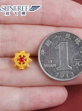 双飞翼男女足金背云古法加厚烧蓝