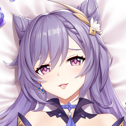 【萌猫原创】原神同人刻晴旅行者莹可莉等身抱枕靠枕枕套含芯包邮 - 图2