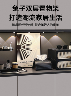 轻奢入户玄关钥匙收纳置物架摆件进门口鞋柜客厅装饰品高级感软装